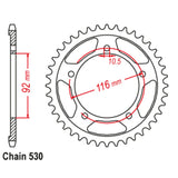 42T Kawasaki Rear Sprocket (1493)