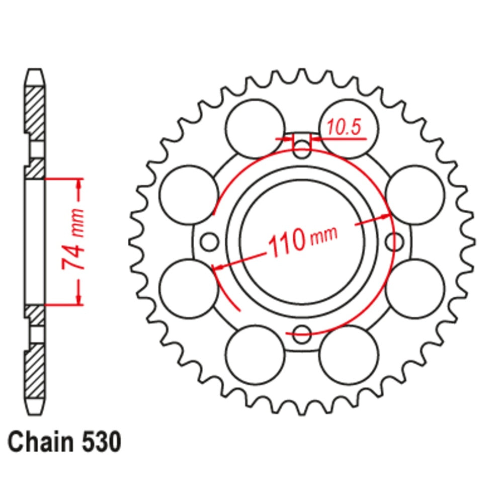 41T RD250 LC Rear Sprocket