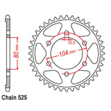 41T Kawasaki Rear Sprocket (1489)