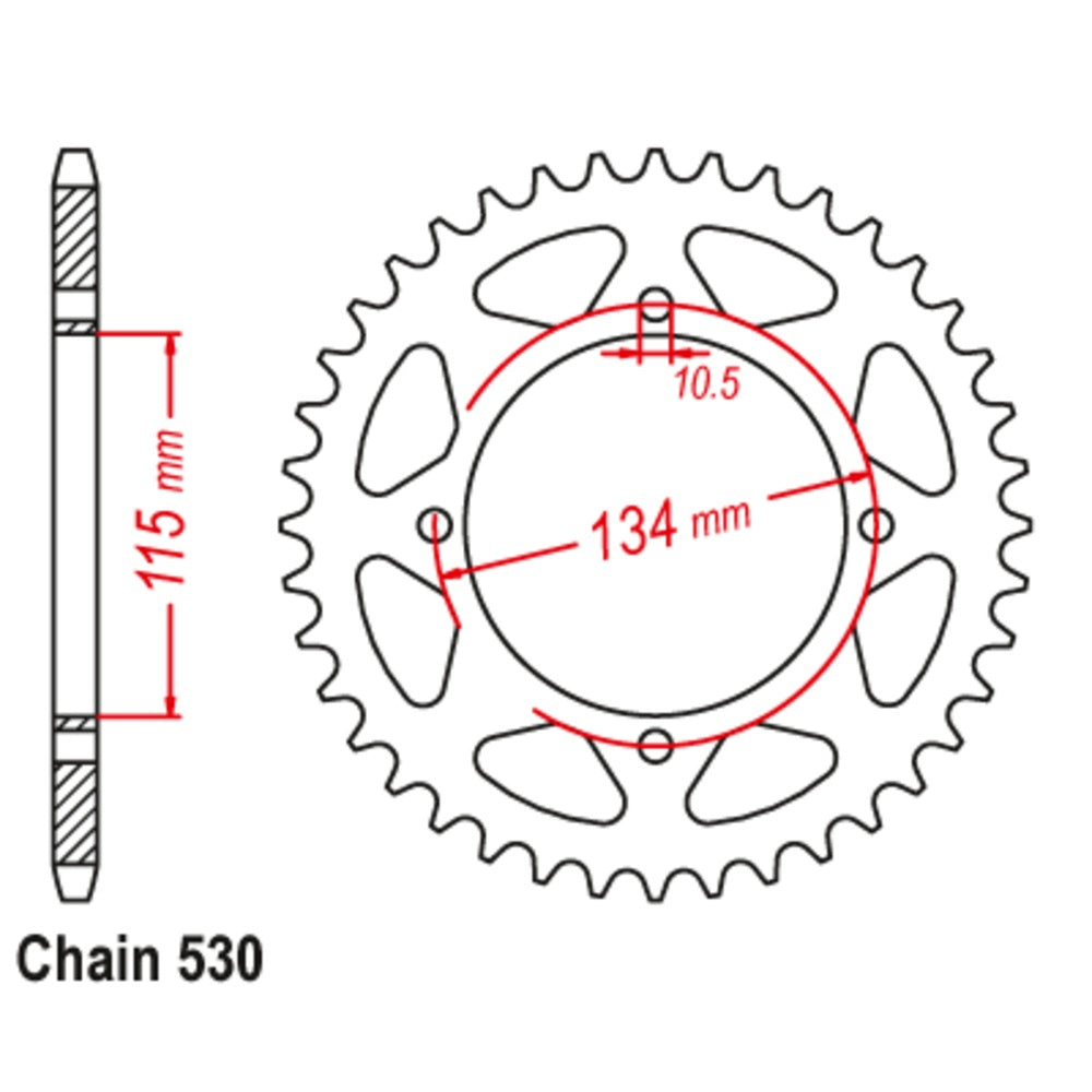48T Ducati Rear Sprocket (718)