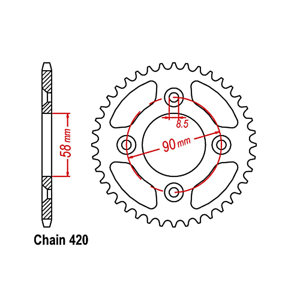 37T Honda Rear Sprocket (GEL)