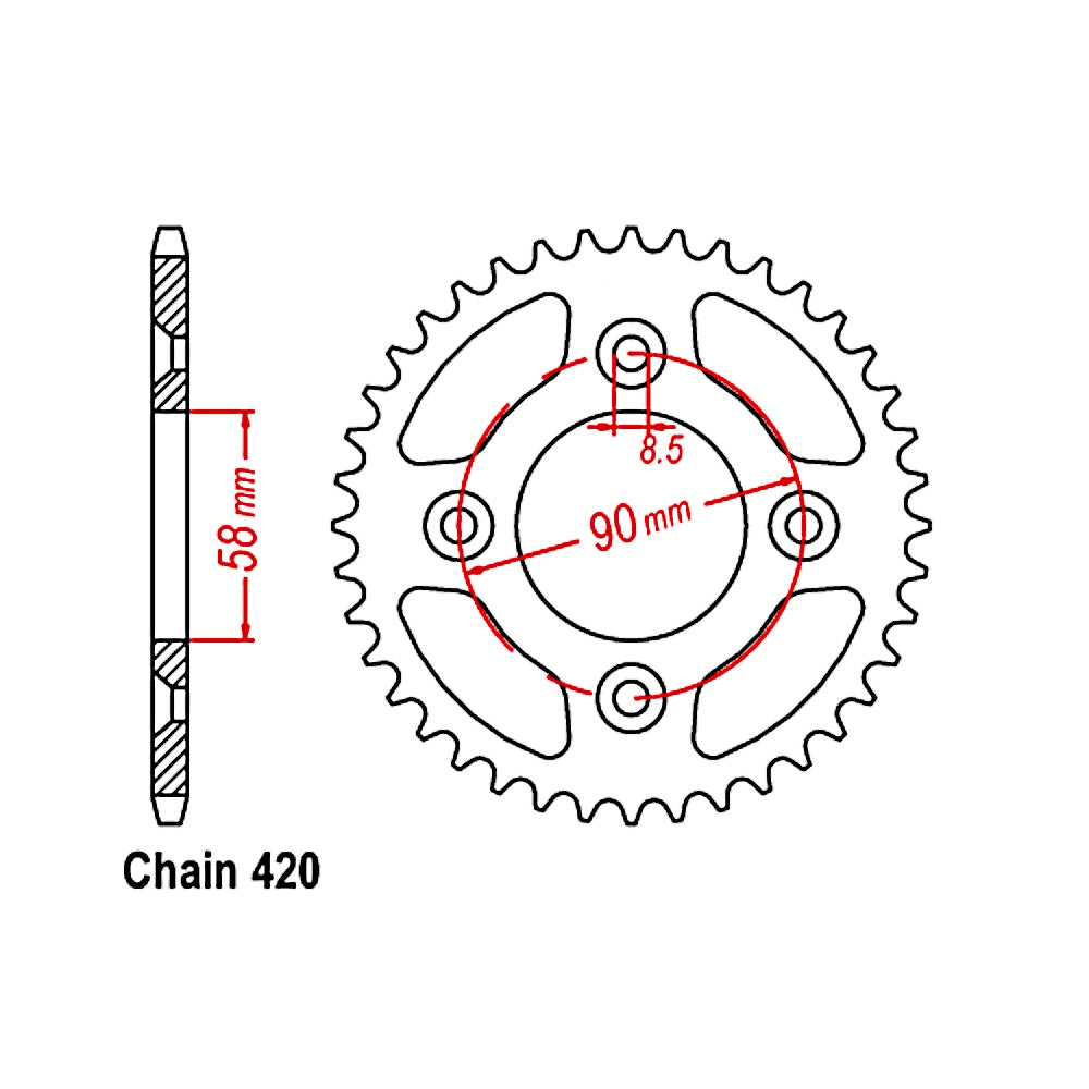 37T Honda Rear Sprocket (GEL)