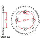 38T Honda Rear Sprocket (1350)