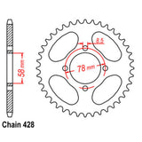 48T Hyosung XRX 125 Supersprox Rear Sprocket (810)
