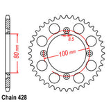 46T Honda CRF125 Rear Sprocket (1204)