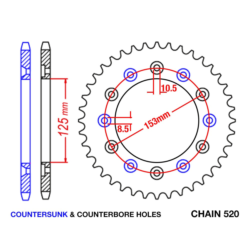 51T Honda Rear Sprocket (210)