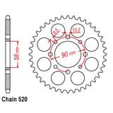 41T KTM 200 Duke Rear Sprocket (273)