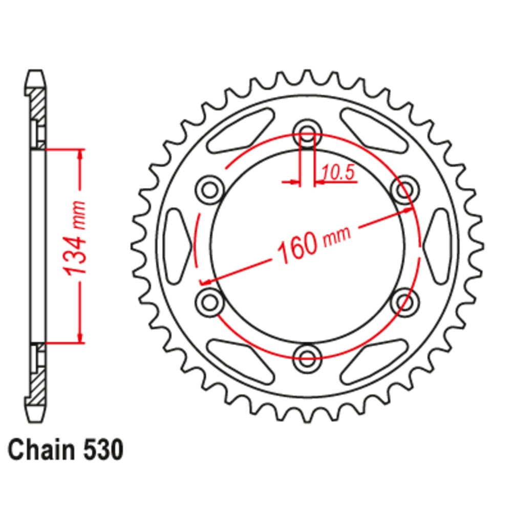 43T Honda Rear Sprocket (1306)
