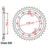 43T Honda VFR800 Rear Sprocket (1342/1340)