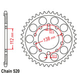 39T Honda Rear Sprocket (1303)