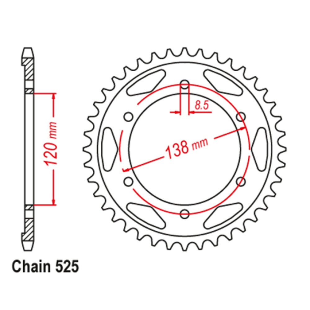 40T Honda Rear Sprocket (312)