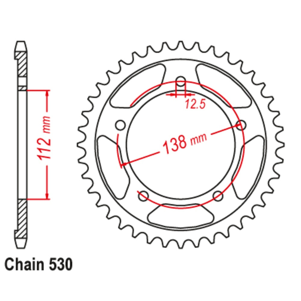 43T Honda Rear Sprocket (302)
