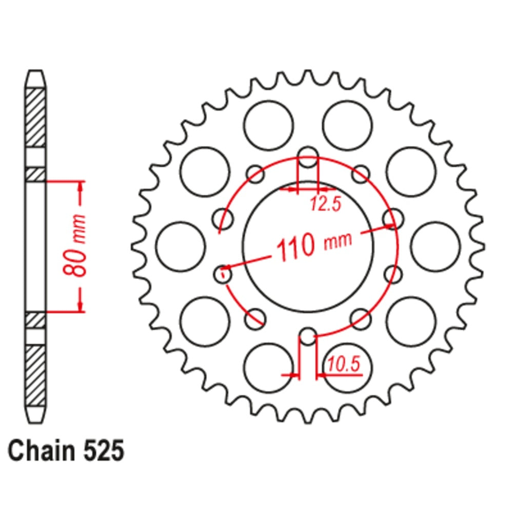 42T Honda Rear Sprocket (1332)