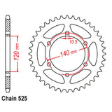 43T Kawasaki/Suzuki Rear Sprocket (498)