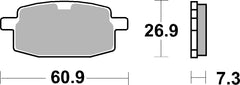 SBS FRICTION - Ceramic Front / Rear Scooter Brake Pads (SBS 619) - 111HF-