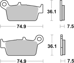SBS FRICTION - Ceramic Front / Rear Scooter Brake Pads (SBS 673) - 116HF-