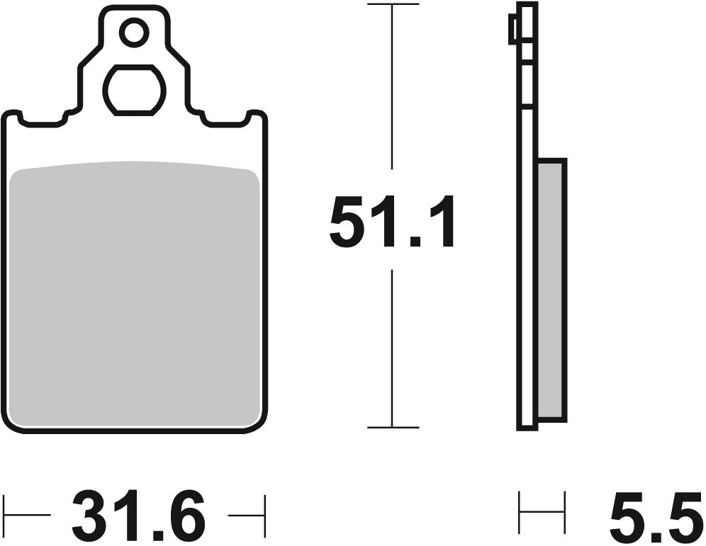 SBS FRICTION - Ceramic Front Scooter Brake Pads (SBS 680) - 117HF-