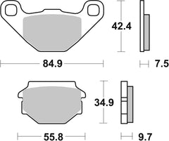 SBS FRICTION - Ceramic Front / Rear Scooter Brake Pads (SBS 684) - 118HF-