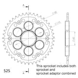 40T Stealth Rear Sprocket Ducati Panigale 1199/1299 525p (755_525) Black