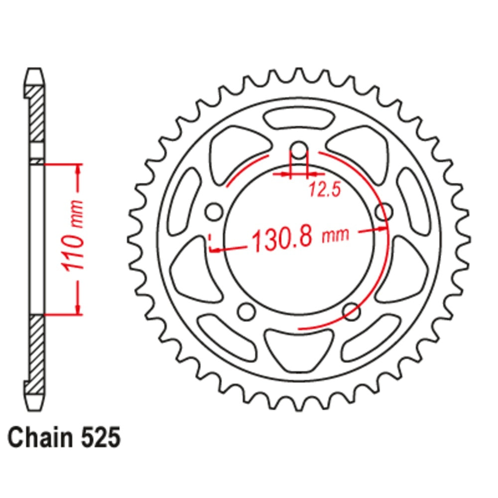 43TSupersprox Stealth Rear Sprocket BMW 525p (007) - Black