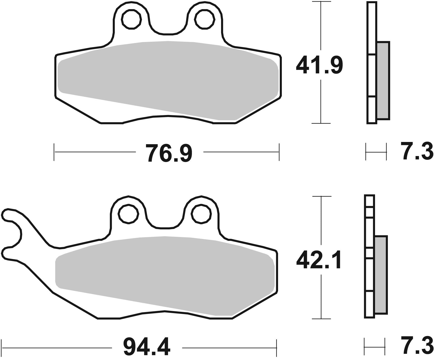 SBS FRICTION - Ceramic Front Scooter Brake Pads (SBS 689) - 120HF-