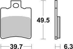 SBS FRICTION - Ceramic Front / Rear Scooter Brake Pads (SBS 697) - 123HF-