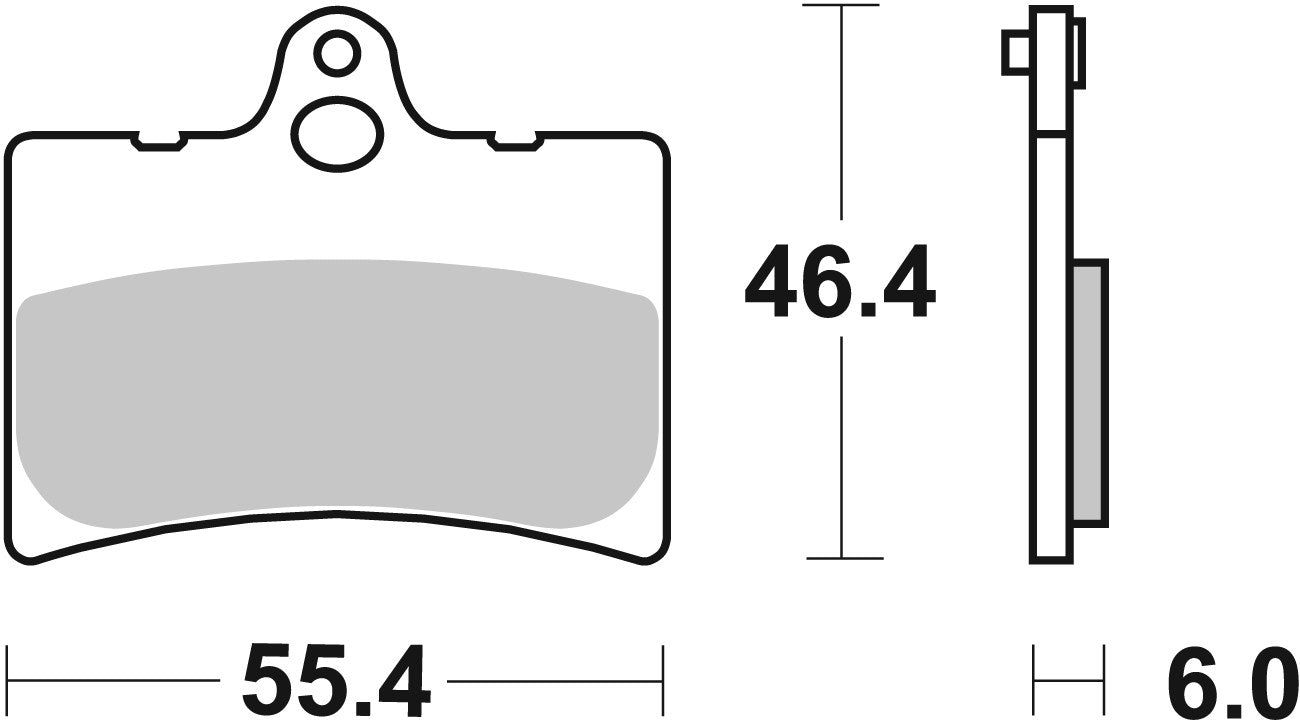 SBS FRICTION - Ceramic Front / Rear Scooter Brake Pads (SBS 672) - 126HF-