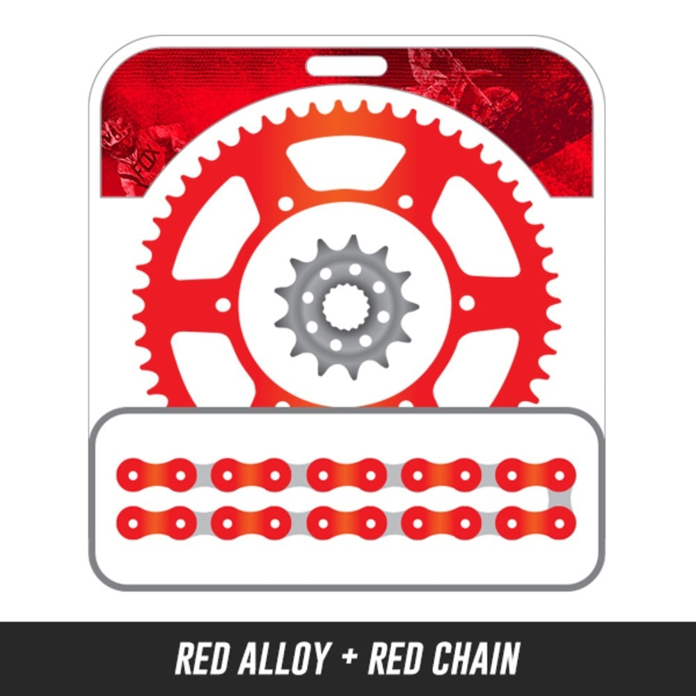 CRF450R 04-16,Front: ML4-13,Rear: KAE-49 RED ALLOY,Chain: 520 MRD7 RED