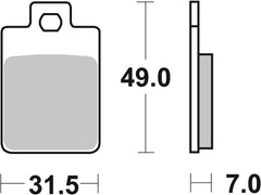 SBS FRICTION - Ceramic Front / Rear Scooter Brake Pads (SBS 712) - 130HF-