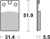 SBS FRICTION - Ceramic Front / Rear Scooter Brake Pads (SBS 595) - 132HF-