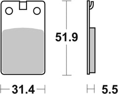 SBS FRICTION - Ceramic Front / Rear Scooter Brake Pads (SBS 595) - 132HF-