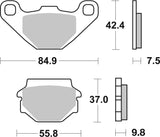 SBS FRICTION - Ceramic Front / Rear Scooter Brake Pads (SBS 546 & 586) - 135HF-