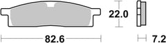 SBS FRICTION - Ceramic Front / Rear Scooter Brake Pads (SBS 589) - 136HF-