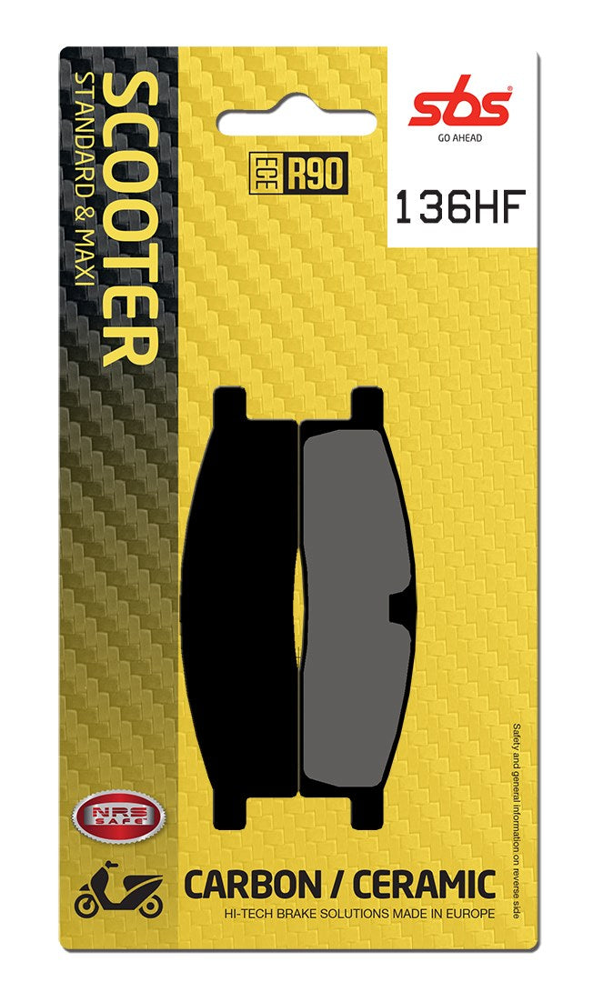SBS FRICTION - Ceramic Front / Rear Scooter Brake Pads (SBS 589) - 136HF-