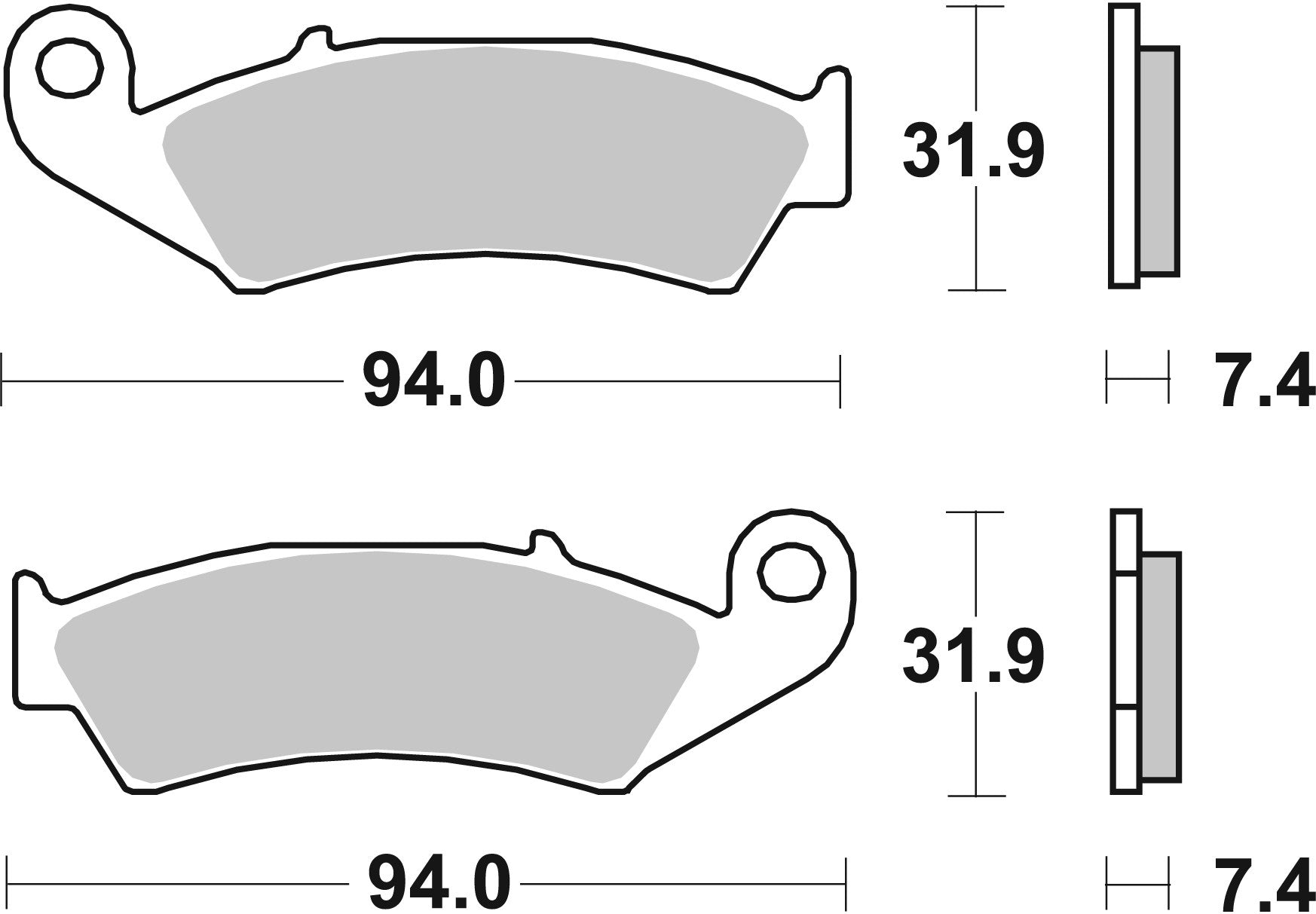 SBS FRICTION - Ceramic Front / Rear Scooter Brake Pads (SBS 603) - 139HF-