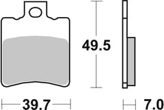 SBS FRICTION - Ceramic Front / Rear Scooter Brake Pads (SBS 725) - 143HF-