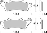 SBS FRICTION - Ceramic Front / Rear Scooter Brake Pads (SBS 722) - 147HF-