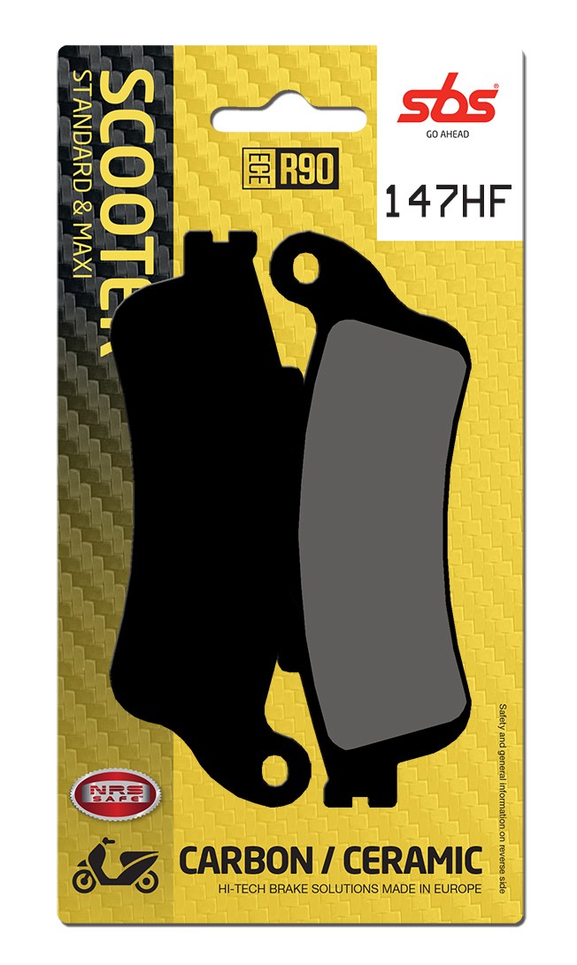 SBS FRICTION - Ceramic Front / Rear Scooter Brake Pads (SBS 722) - 147HF-