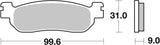 SBS FRICTION - Sinter Rear Scooter Brake Pads (SBS 728) - 155MS-