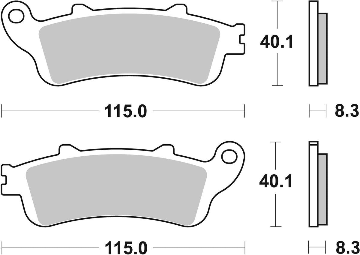 SBS FRICTION - Ceramic Front Scooter Brake Pads (SBS 735) - 156HF-