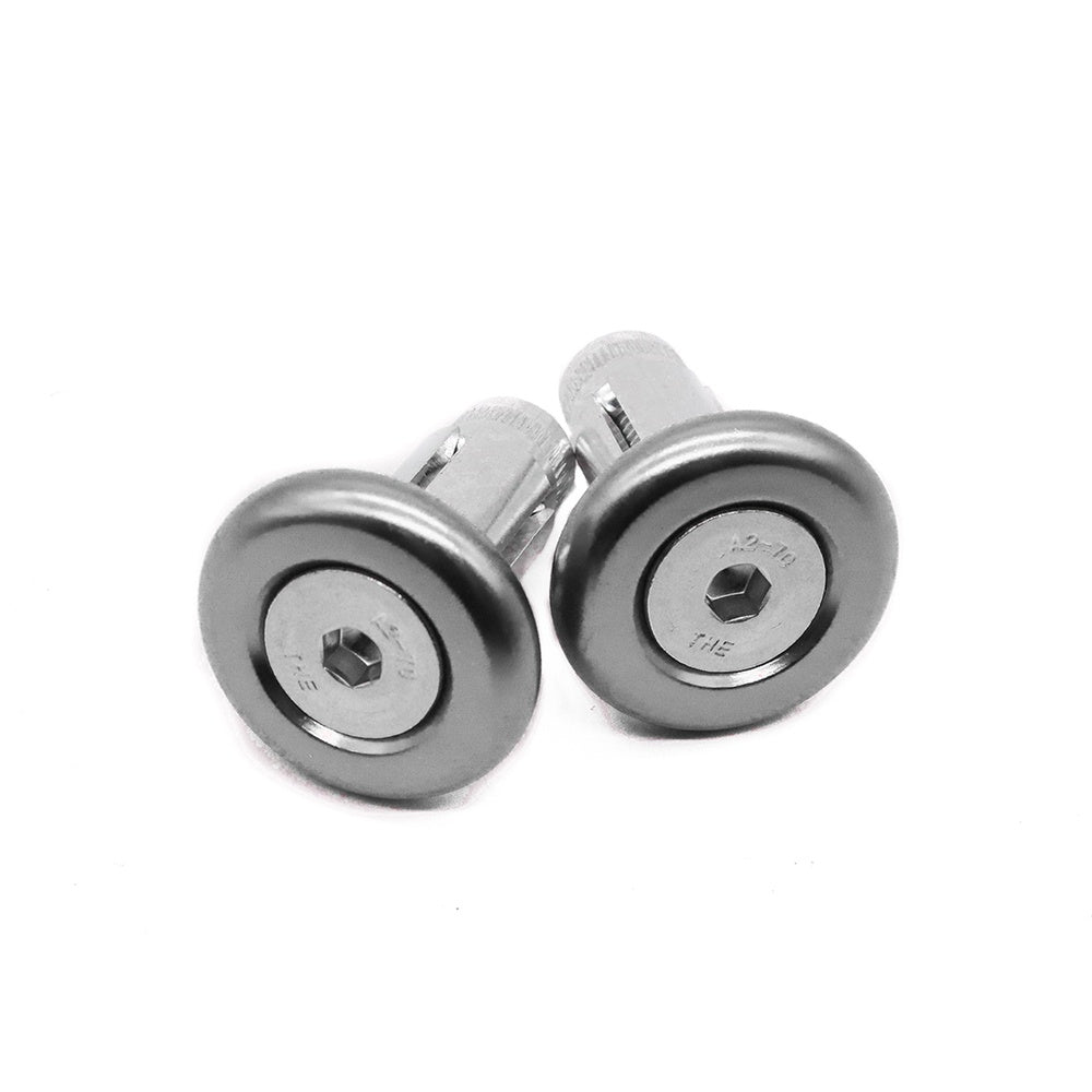 Kustom Hardware Bar End Plug 28mm 3 Piece - Silver