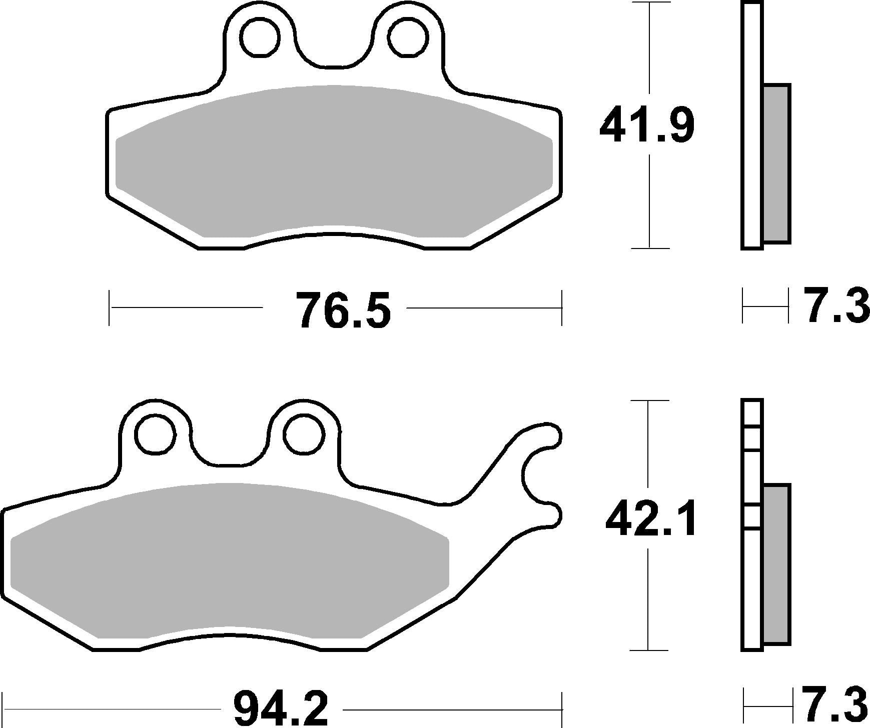 SBS FRICTION - Ceramic Rear Scooter Brake Pads (SBS 780) - 173HF-