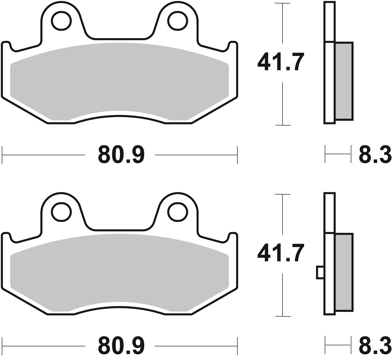 SBS FRICTION - Sinter Rear Scooter Brake Pads (SBS 781) - 174MS-