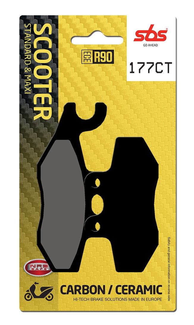 SBS FRICTION - Carbon Tech Front / Rear Scooter Brake Pads (SBS 786) - 177CT-