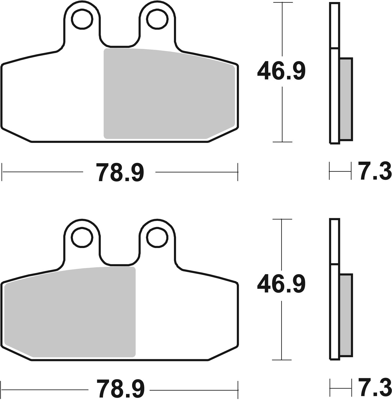 SBS FRICTION - Ceramic Front Scooter Brake Pads (SBS 793) - 179HF-