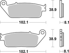 SBS FRICTION - Ceramic Front / Rear Scooter Brake Pads (SBS 627) - 183HF-