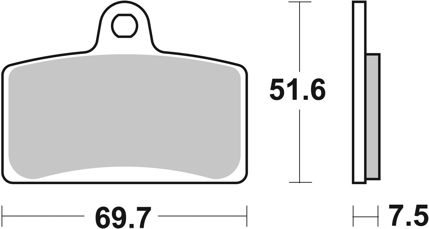 SBS FRICTION - Sinter Front / Rear Scooter Brake Pads (SBS 821) - 189MS-