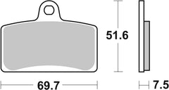 SBS FRICTION - Sinter Front / Rear Scooter Brake Pads (SBS 821) - 189MS-