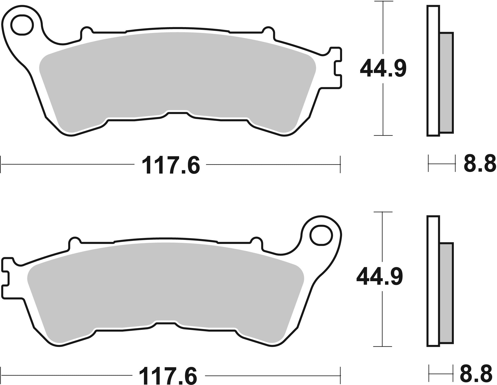 SBS FRICTION - Ceramic Front Scooter Brake Pads (SBS 828) - 192HF-