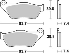SBS FRICTION - Sinter Front Scooter Brake Pads (SBS 837) (BENDIX PACKAGING) - 194MS-